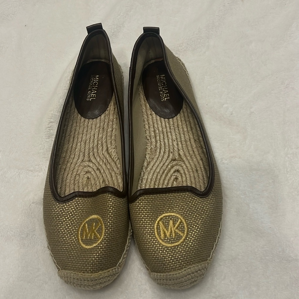 Michael Kors flats.  Gold. Size 7. Perfect condition.